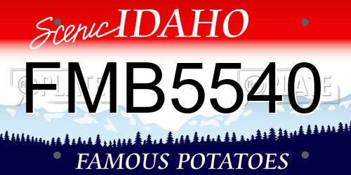 FMB5540 Idaho License Plate