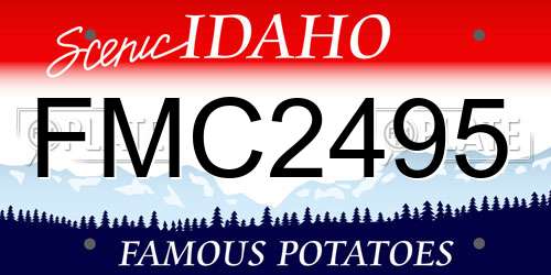FMC2495 Idaho License Plate