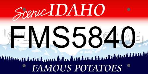 FMS5840 Idaho License Plate