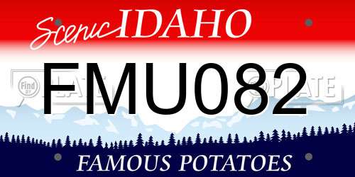 FMU082 Idaho License Plate