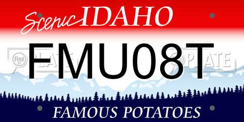 FMU08T Idaho License Plate