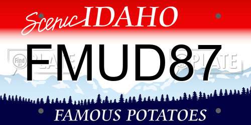 FMUD87 Idaho License Plate