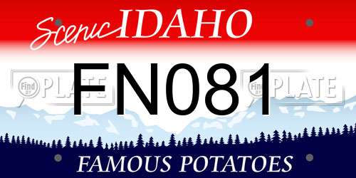 FN081 Idaho License Plate