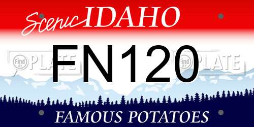 FN120 Idaho License Plate