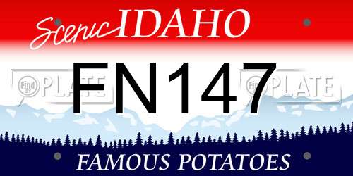 FN147 Idaho License Plate