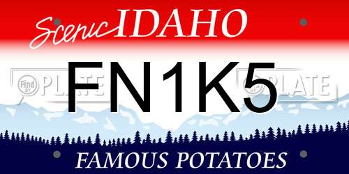 FN1K5 Idaho License Plate