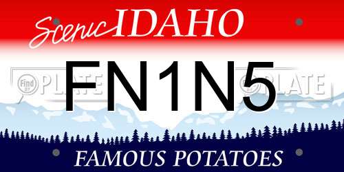 FN1N5 Idaho License Plate