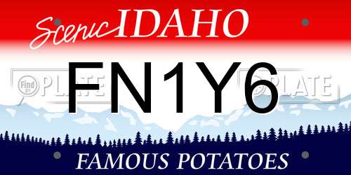 FN1Y6 Idaho License Plate