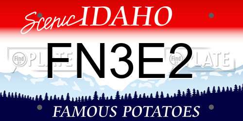 FN3E2 Idaho License Plate