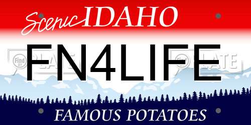 FN4LIFE Idaho License Plate