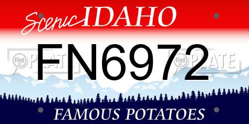 FN6972 Idaho License Plate
