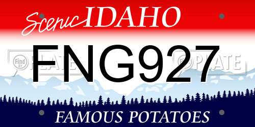 FNG927 Idaho License Plate