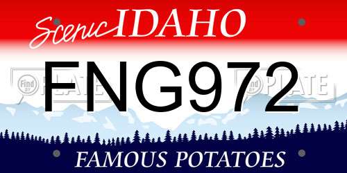 FNG972 Idaho License Plate