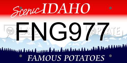 FNG977 Idaho License Plate
