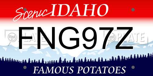 FNG97Z Idaho License Plate