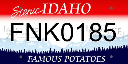 FNK0185 Idaho License Plate