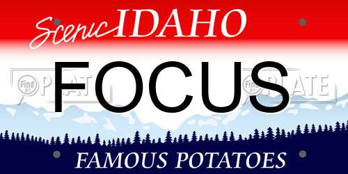 FOCUS Idaho License Plate