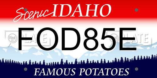 FOD85E Idaho License Plate