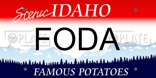 FODA Idaho License Plate