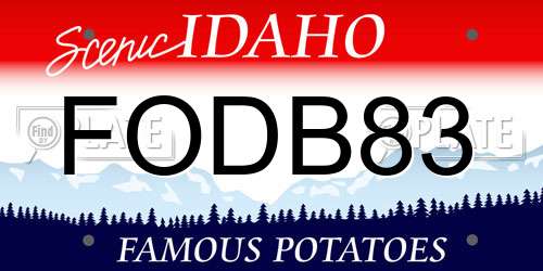 FODB83 Idaho License Plate