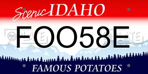 FOO58E Idaho License Plate