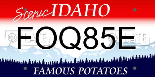 FOQ85E Idaho License Plate