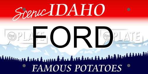 FORD Idaho License Plate