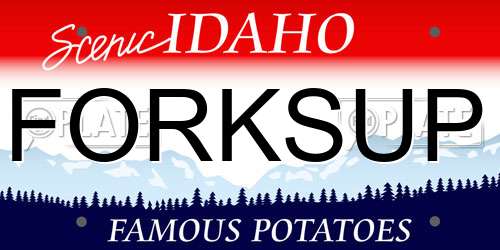 FORKSUP Idaho License Plate