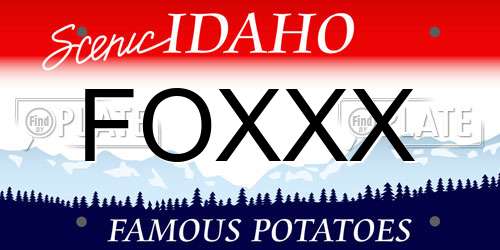 FOXXX Idaho License Plate