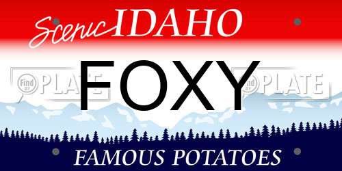 FOXY Idaho License Plate
