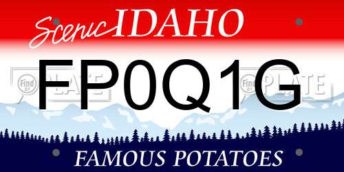 FP0Q1G Idaho License Plate