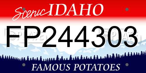 FP244303 Idaho License Plate