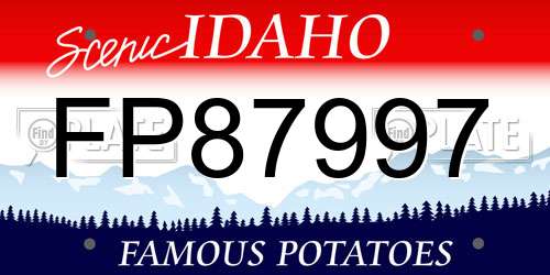 FP87997 Idaho License Plate