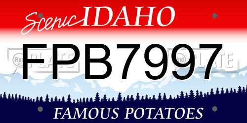 FPB7997 Idaho License Plate