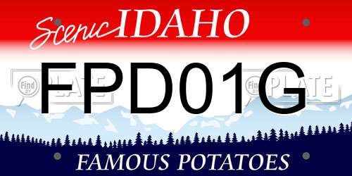 FPD01G Idaho License Plate