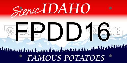 FPDD16 Idaho License Plate