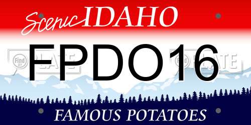 FPDO16 Idaho License Plate