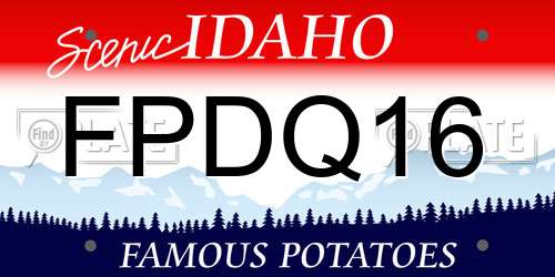 FPDQ16 Idaho License Plate