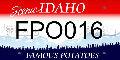 FPO016 Idaho License Plate