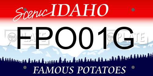 FPO01G Idaho License Plate