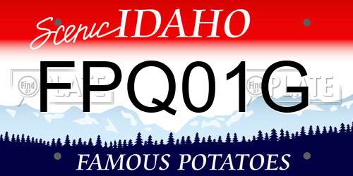 FPQ01G Idaho License Plate