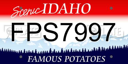 FPS7997 Idaho License Plate