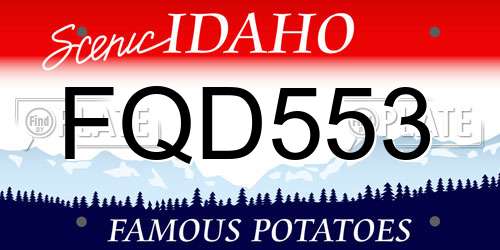 FQD553 Idaho License Plate