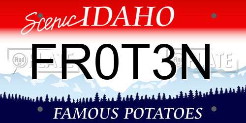 FR0T3N Idaho License Plate
