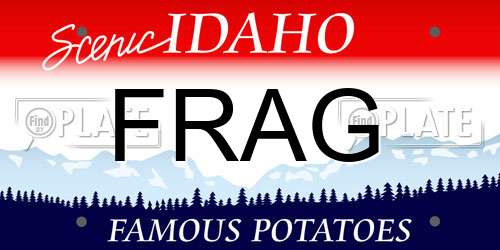 FRAG Idaho License Plate