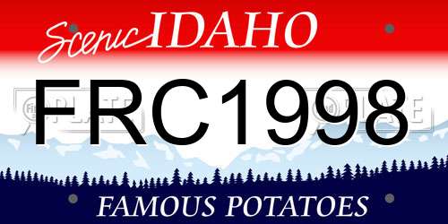 FRC1998 Idaho License Plate