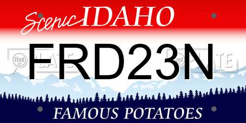 FRD23N Idaho License Plate