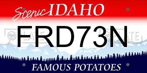 FRD73N Idaho License Plate
