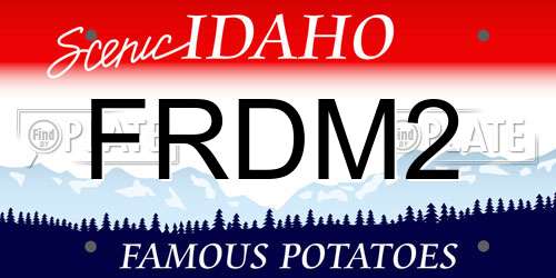 FRDM2 Idaho License Plate
