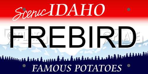FREBIRD Idaho License Plate